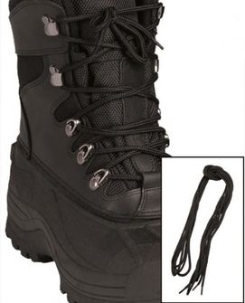 Mil-Tec Co voskované tkaničky do bot, černé 140cm