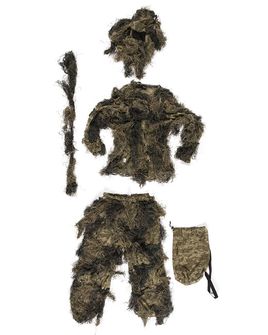 Mil-Tec Ghillie oblek s protipožárním ošetřením 4-dílný, woodland