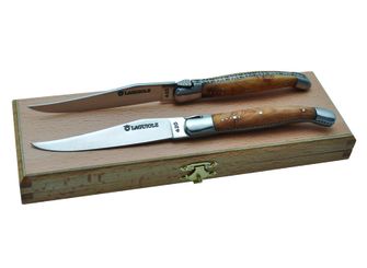 Laguiole DUB127 sada steakových nožů s rukojetí z jalovcového dřeva