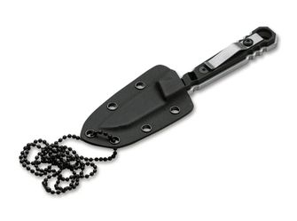 Nůž na krk Böker s řetízkem a pouzdrem, 5,8 cm, černý