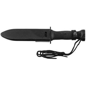 MFH Bojový nůž MK3 s plastovou rukojetí a pouzdrem, černý