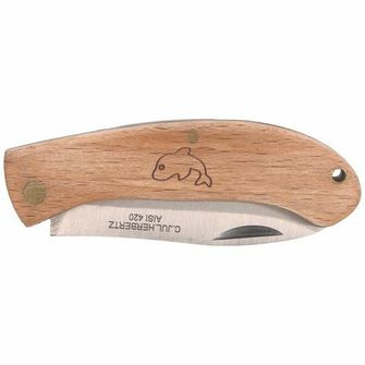 Dětský kapesní nůž Herbertz 6 cm, bukové dřevo, motiv delfínů