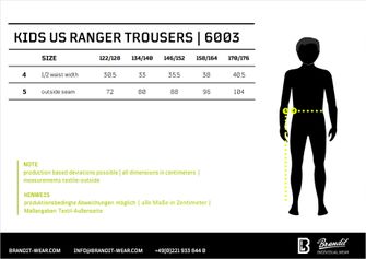 Dětské kalhoty Brandit US Ranger, lesní prostředí