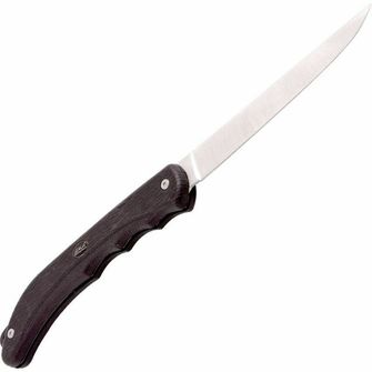 Eka Duo Black rybářský a kuchyňský nůž 13 cm, černý, gumový, pouzdro