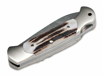Kapesní nůž Böker Scout Spearpoint Jelen 7,9 cm, damašek, paroží