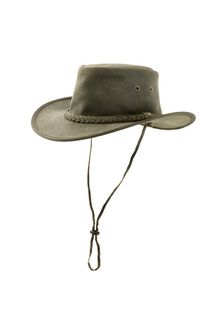 Origin Outdoors Kožený klobouk Pincher, olivový