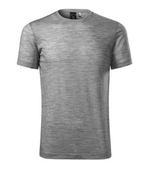 Malfini Merino Rise pánské krátké tričko, tmavě šedý melír