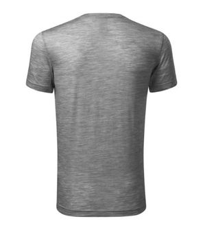 Malfini Merino Rise pánské krátké tričko, tmavě šedý melír