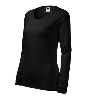Malfini Slim dámské tričko s dlouhým rukávem, černé