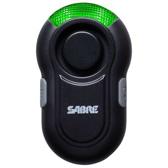 SABRE RED Clip-On LED osobní alarm, 120db, černý