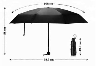 Origin Outdoors Nano kompaktní deštník Nano Black