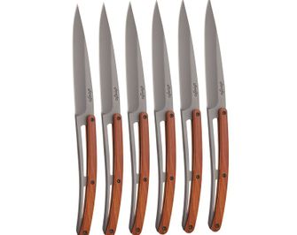 Deejo sada 6 nožů Table šedý titan coralwood