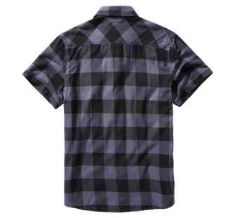 Brandit Kostkovaná košile s krátkým rukávem, černá/šedá