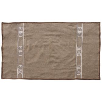 MFH Vlněná deka, hnědá, cca 220 x 130 cm