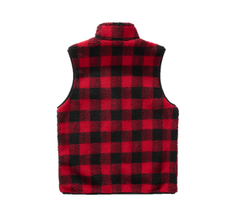 Fleecová vesta Brandit Teddyfleece, červená/černá
