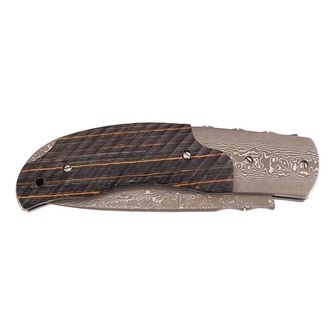 Kapesní nůž Herbertz 7,5 cm, damašek, dřevo Pakka