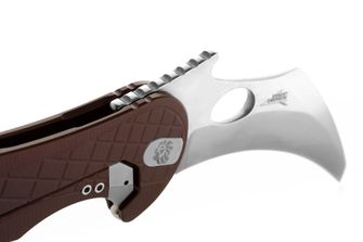 Lionsteel Nůž typu KARAMBIT vyvinutý ve spolupráci s Emerson Design. L.E. ONE 1 A ES Earth Brown/stone washed