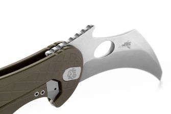 Lionsteel Nůž typu KARAMBIT vyvinutý ve spolupráci s Emerson Design. L.E. ONE 1 A GS Green/stone washed
