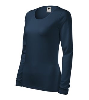 Malfini Slim dámské tričko s dlouhým rukávem, tmavě modré