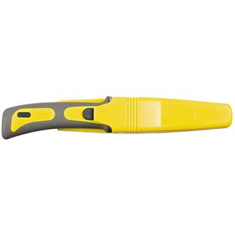 Fox Outdoor Potápěčský nůž, žlutočerný, s gumovou rukojetí, s pouzdrem