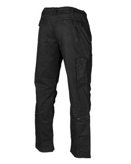 Mil-Tec bavlněné letecké Vintage nohavice s rovným střihem, předpírané, černé