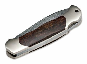 Kapesní nůž Böker Junior Scout Spearpoint Curly Birch 7 cm, damašek, kudrnatá bříza