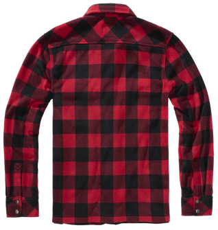 Brandit Jeff Fleece tričko s dlouhým rukávem, červené/černé