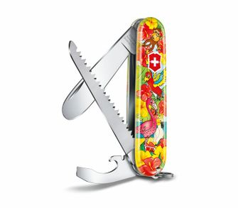 Victorinox My First Animal Edition multifunction knife for kids, parrot motif, 9 functions