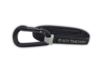 K9 Thorn vodítko protiskluzové s karabinou petzl, černé , XL