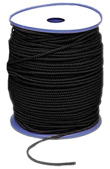 BasicNature Polypropylenové lano 3 mm, 200 m černé