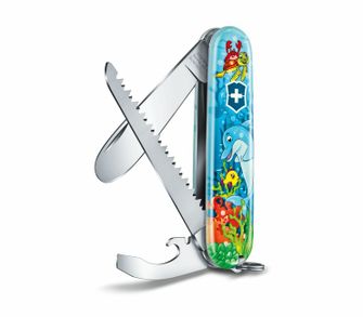 Victorinox My First Animal Edition multifunction knife for children, dolphin motif, 9 functions