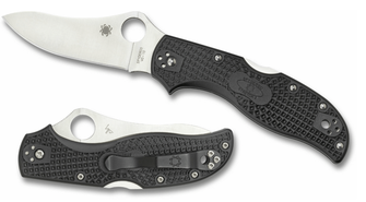 Lehký kapesní nůž Spyderco Stretch 2 8,7 cm, černý, FRN
