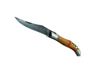 Laguiole DUB071 kapesní nůž, čepel 12cm, damascénská ocel, vývrtka, rukojeť jalovec