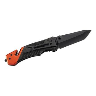 Záchranářský nůž Herbertz 8 cm, černo-oranžový, hliník