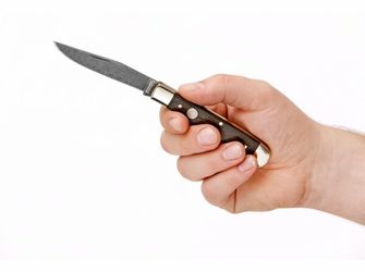 Böker Manufaktur Solingen Trapper Classic Damast kapesní nůž 8,3 cm, damašek, dub Bog