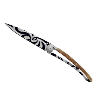 Deejo zavírací nůž Tattoo Tribal juniper wood