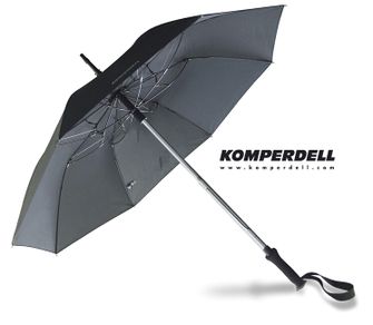 EuroSchirm Komperdell kombinovaná trekingová hůl se slunečníkem, černá