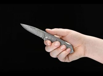 Böker Plus Damascus Dominator kapesní nůž 8,4 cm, damašek