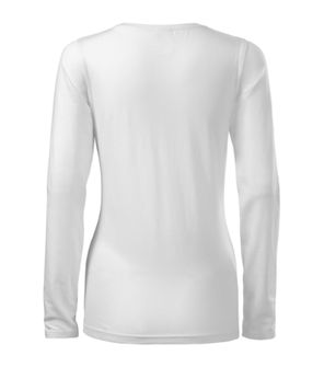 Malfini Slim dámské tričko s dlouhým rukávem, bílé