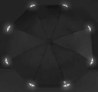 EuroSchirm teleScope handsfree UV teleskopický trekingový deštník s uchycením na batoh, černý reflexní