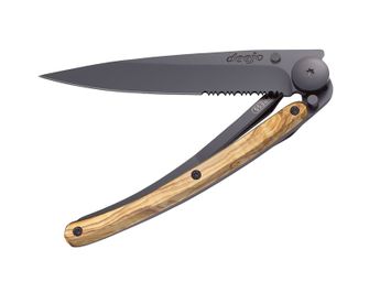 Deejo zavírací nůž Serration black olive wood