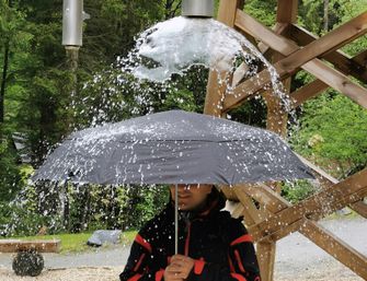 Origin Outdoors Wind-Trek Větruodolný kompaktní deštník s tyčí ze skelných vláken a teflonovou vrstvou L černá