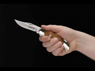 Böker Manufaktur Solingen Optima Thuja kapesní nůž 9 cm, dřevo thuja