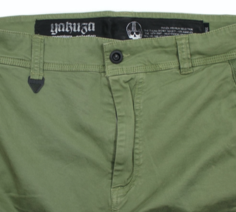 Yakuza Premium pánské kapsáčové kalhoty, olivové