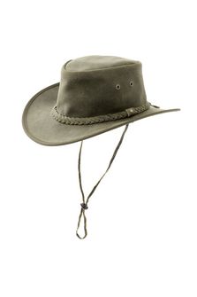 Origin Outdoors Kožený klobouk Pincher, olivový
