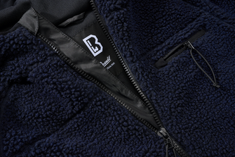 Brandit fleecová bunda s kapucí Teddyfleece Worker, tmavě modrá