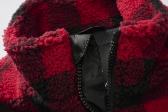 Fleecová vesta Brandit Teddyfleece, červená/černá