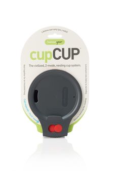 humangear CupCUP Turistický kelímek 2v1 s integrovaným přídavným kelímkem a víčkem uhlíkově červený