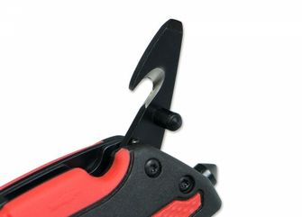 Böker Plus Savior 1 záchranářský nůž 8,4 cm, černo-červený, plast, guma, nylonové pouzdro