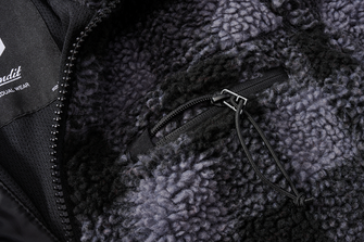 Fleecová bunda Brandit Teddyfleece, černá/šedá